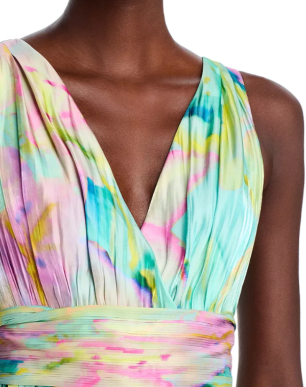 Kobi Halperin Britt Printed Tiered Maxi Dress MSRP $698