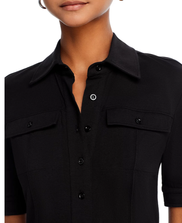 FRAME Cotton Stretch Midi Shirt Dress MSRP $378