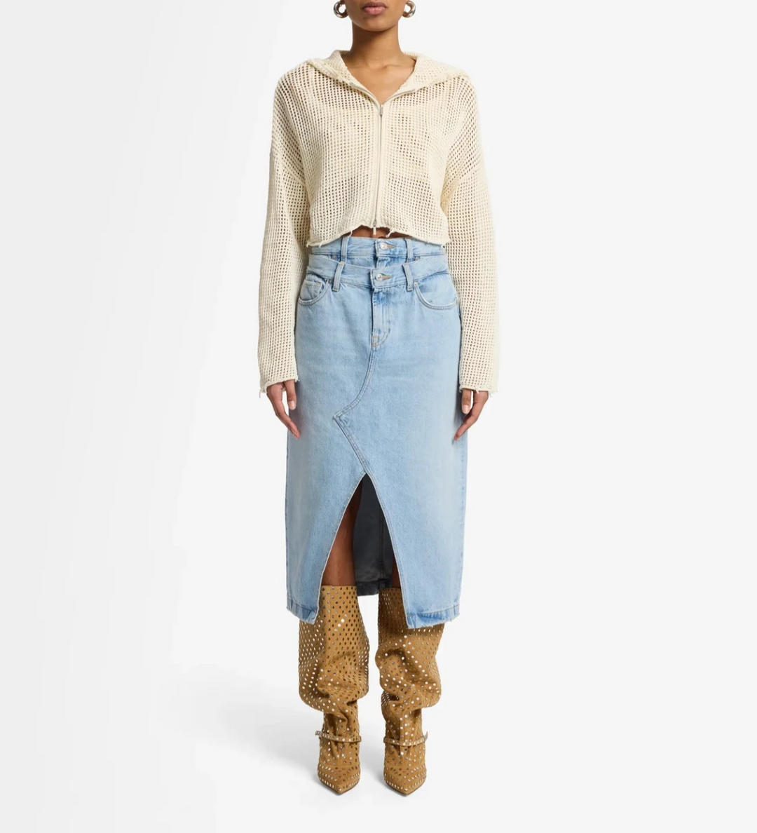 7 for All Mankind Double Waisted Skirt MSRP $228