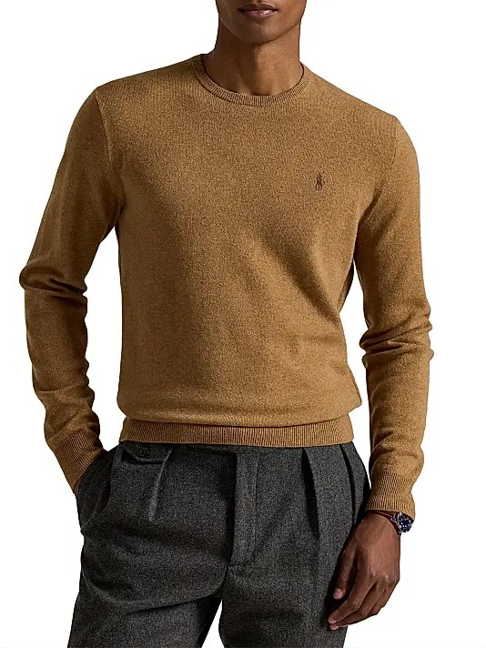 Polo Ralph Lauren Wool Regular Fit Crewneck Sweater MSRP $198
