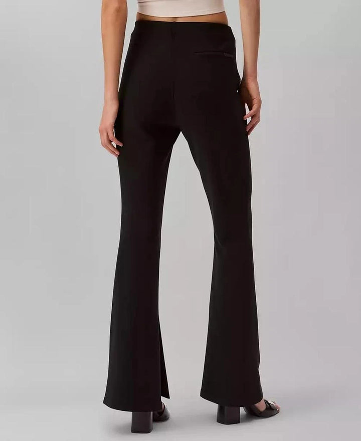 Calvin Klein Women's Tailored Knit Pull-On Flare Leg Pants MSRP $129