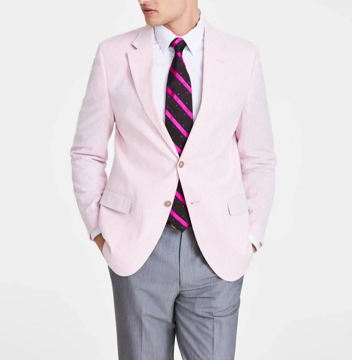 Nautica Men's Modern-Fit Stretch Solid Crush Weave Sport Coat MSRP $295