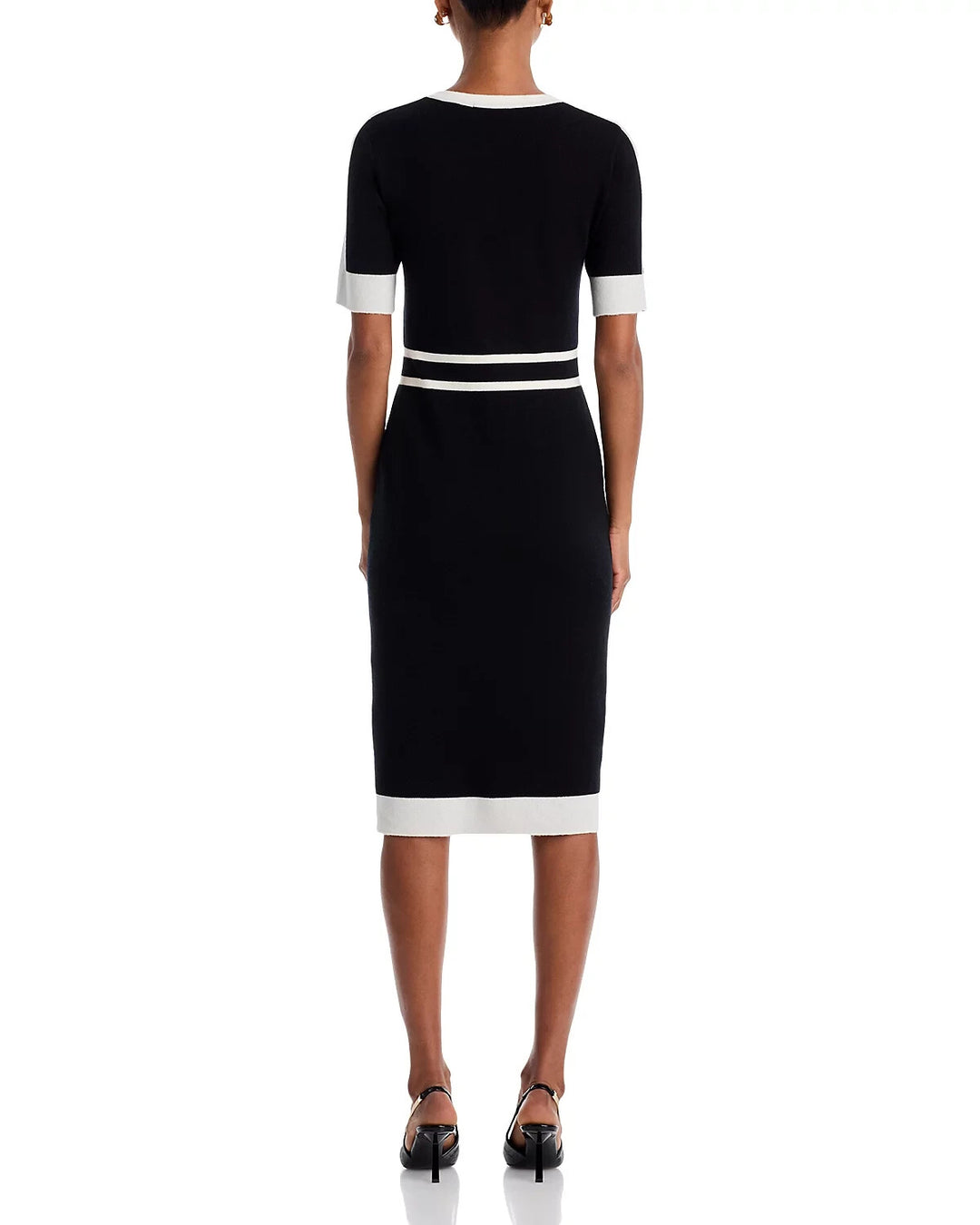 T Tahari Elbow Sleeve Round Neck Dress MSRP $118