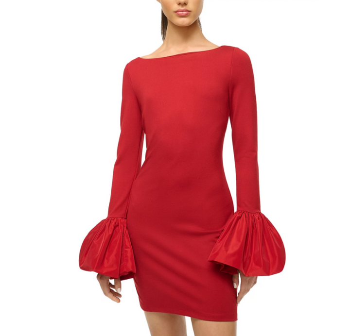 STAUD Hawthorne Bell Cuff Dress MSRP $345