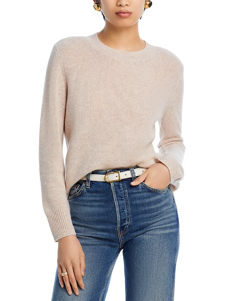 C by Bloomingdale's Cashmere Boxy Crewneck Sweater MSRP $178