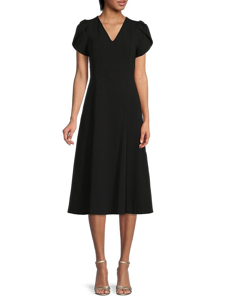 Calvin Klein Women's V-neck Tulip-sleeve Dress MSRP $99.98