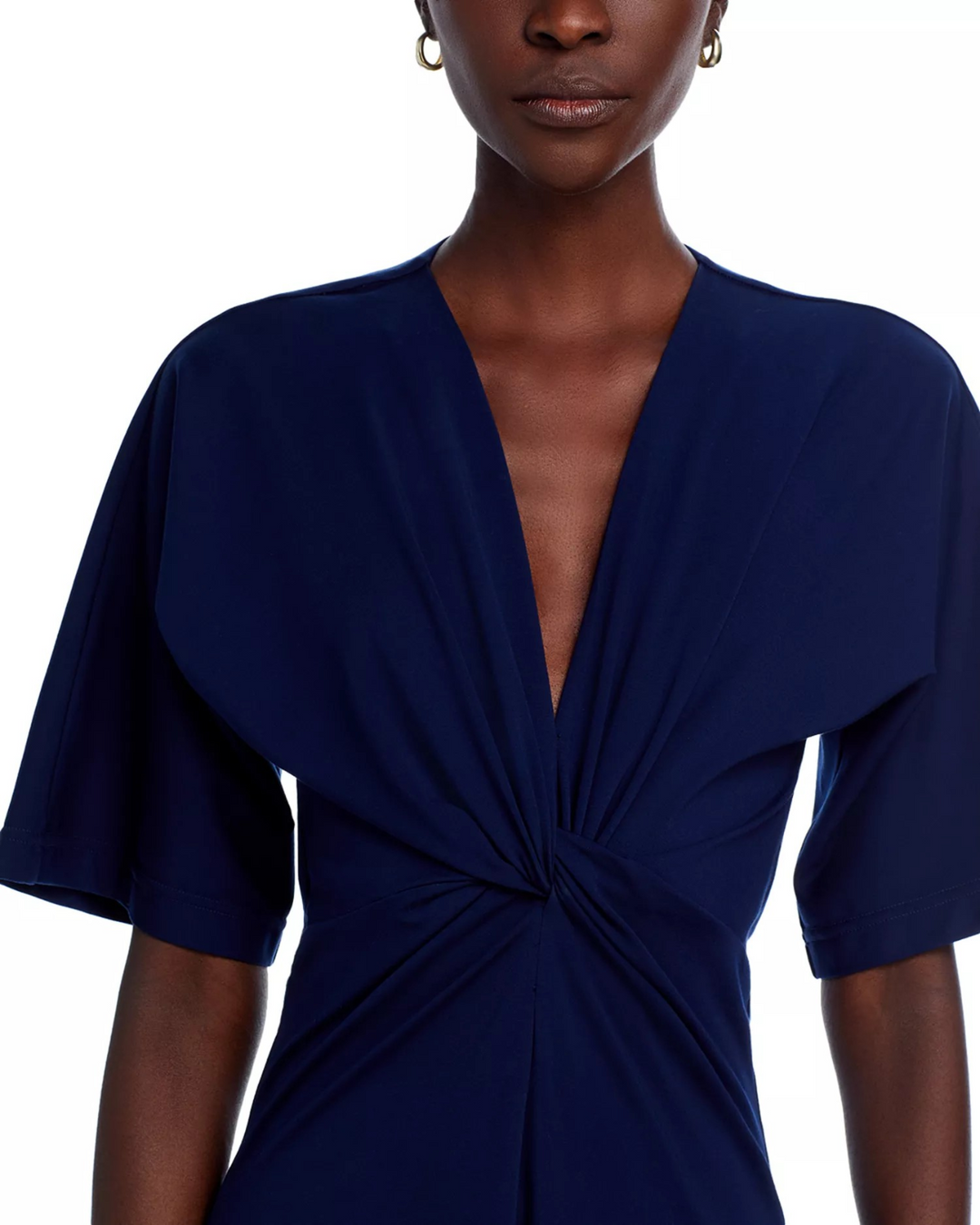 Derek Lam 10 Crosby Lorraine Twist Front Midi Dress MSRP $395