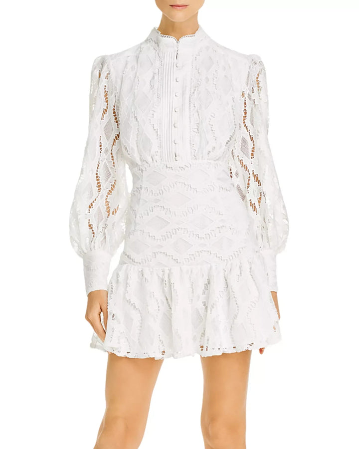 Bardot Remy Lace Long Sleeve Mini Dress MSRP $139