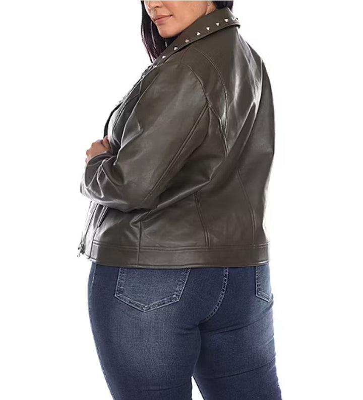 White Mark Midweight Motorcycle Jacket MSRP $100