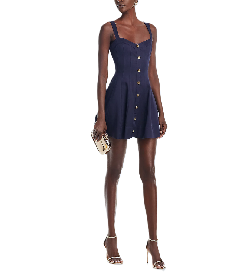 AQUA x Liat Baruch Button Front Mini Dress MSRP $118