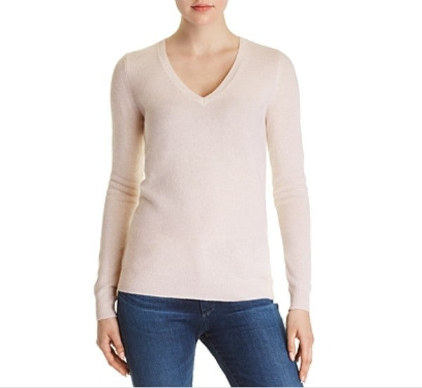C by Bloomingdale's V-Neck Cashmere Sweater MSRP $178