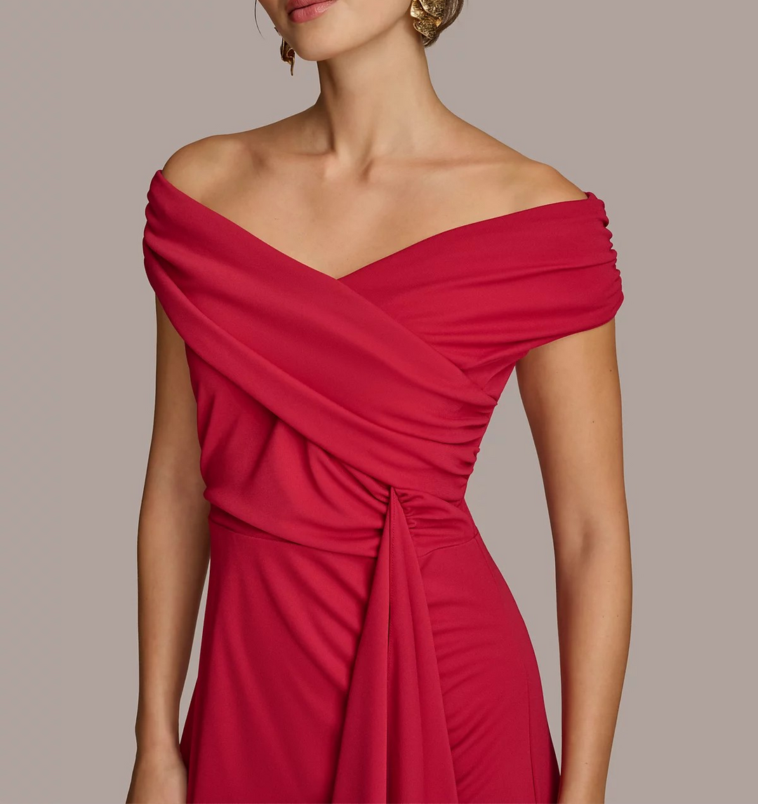 Donna Karan New York Women's Asymmetric Draped Gown MSRP $249