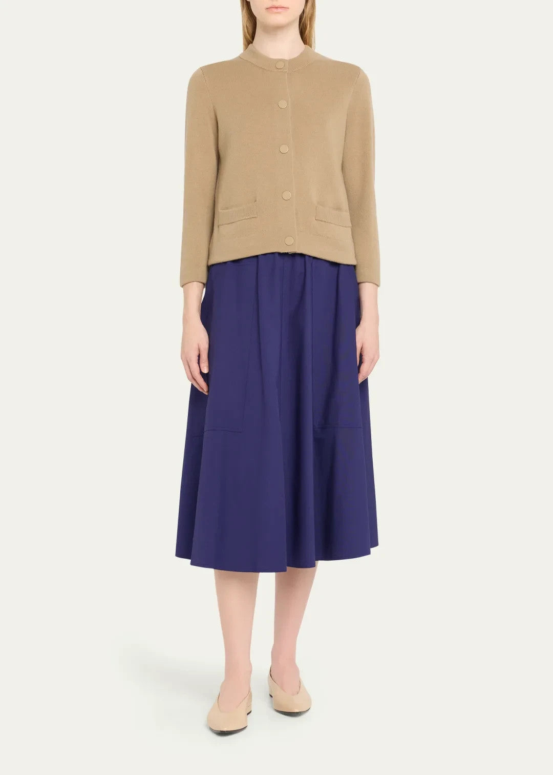 Vince Wool and Cashmere Shrunken Snap Cardigan MSRP $465