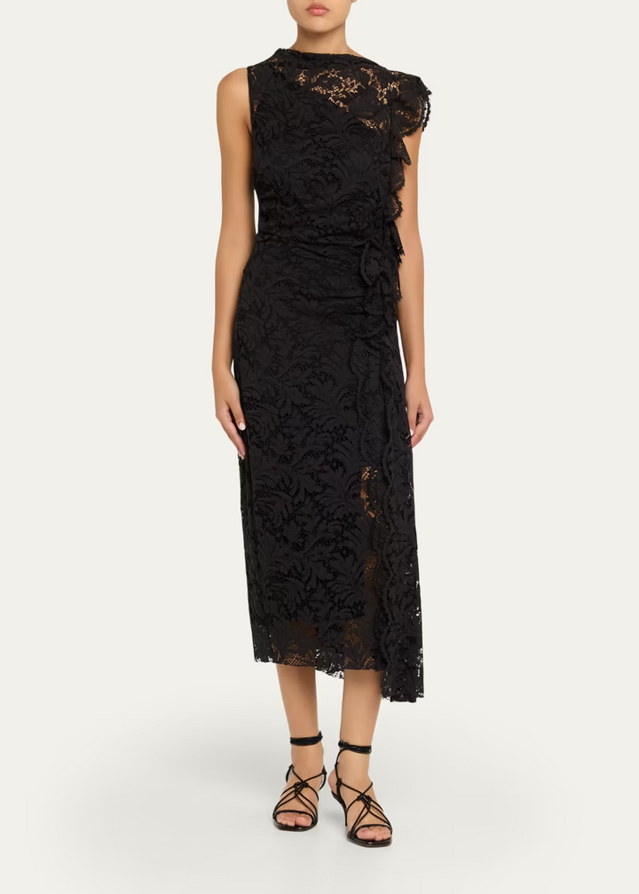 A.L.C. Astrid Draped Lace Dress MSRP $795