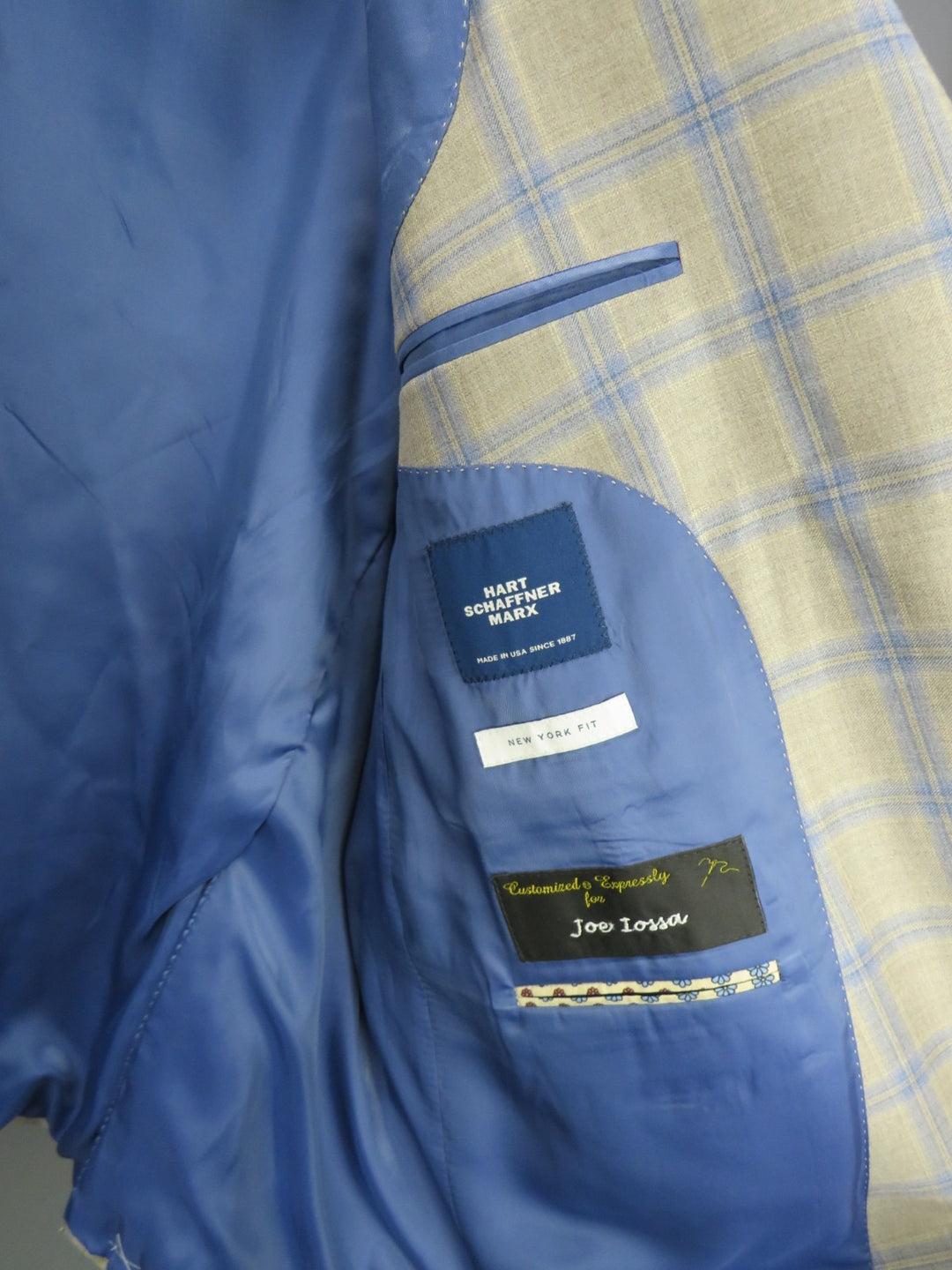 Hart Schaffner Marx New York Plaid Wool Sport Coat MSRP $595