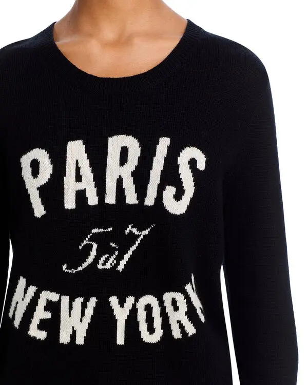 Cinq a Sept Paris & New York Crewneck Sweater MSRP $365