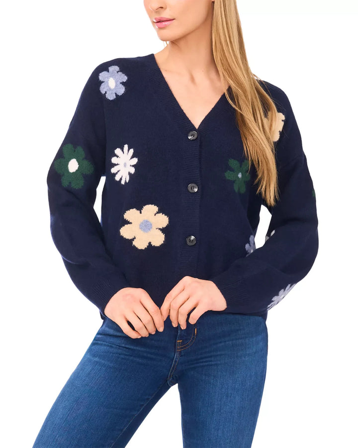 CeCe Floral Cardigan MSRP $79