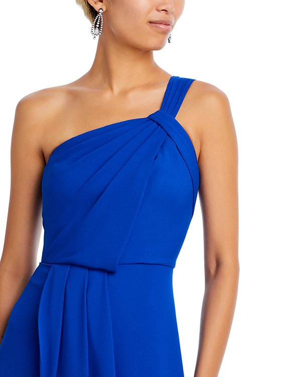 BCBGMAXAZRIA One Shoulder Faux Wrap Dress MSRP $328