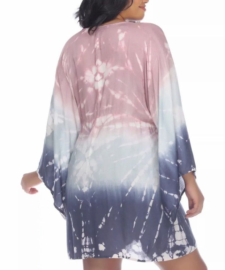 Raviya Plus Size Tie-Dye Caftan Swim Cover Up