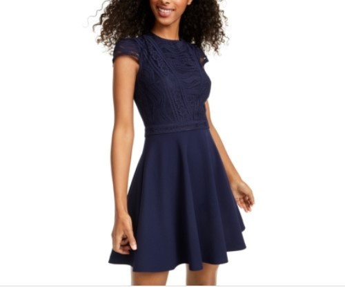 City Studio Lace Fit & Flare Dress MSRP $ 49