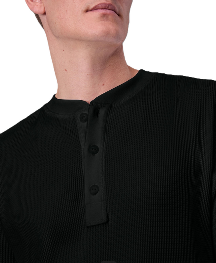 rag & bone Cotton Blend Waffle Knit Henley MSRP $198