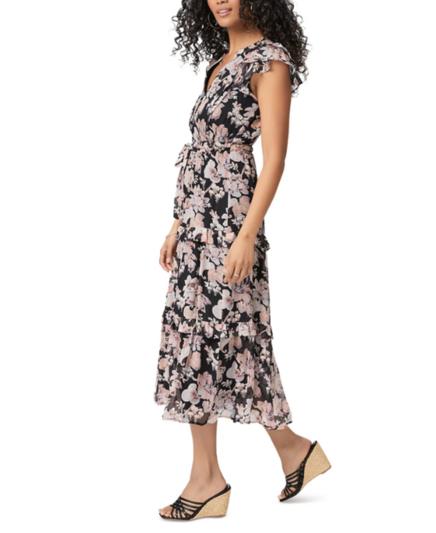 PAIGE Rozlyn Silk Midi Dress MSRP $429