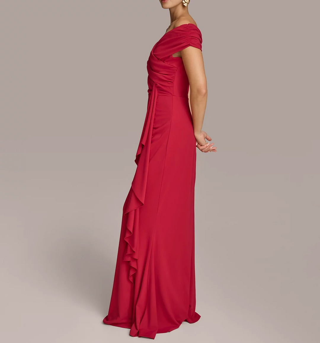 Donna Karan New York Women's Asymmetric Draped Gown MSRP $249