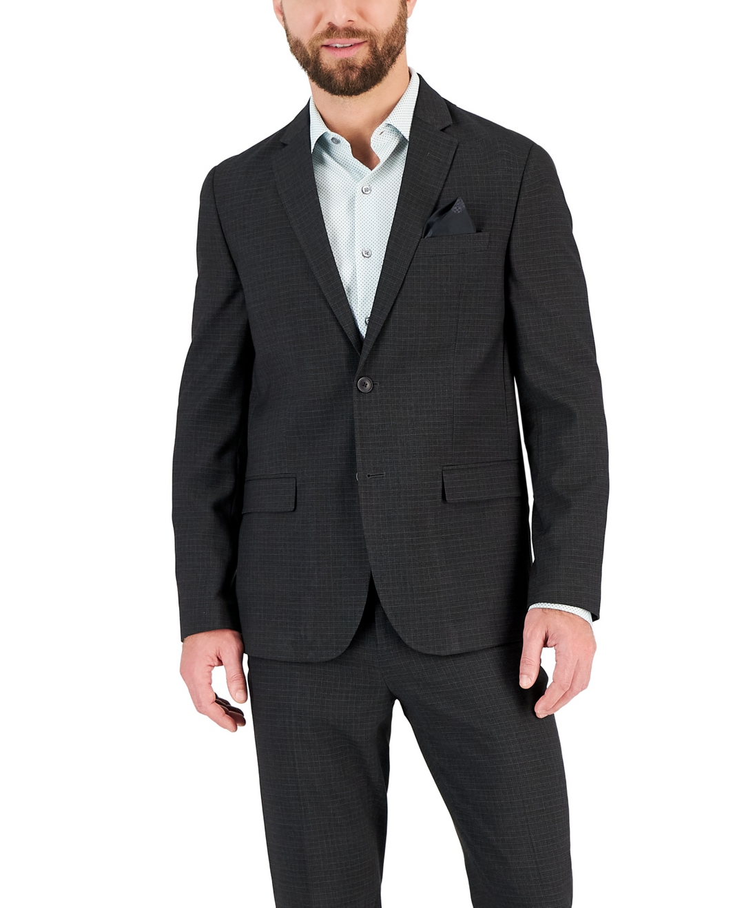 Men's Vince Camuto Grey Checkered Suit Jacket MSRP $325