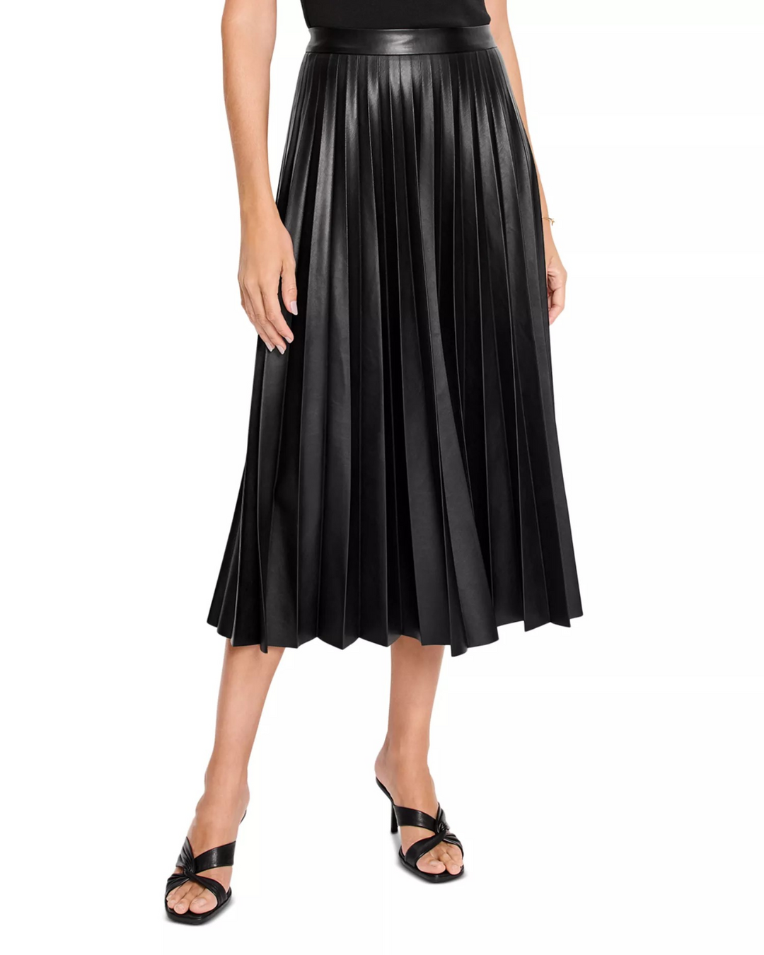NIC+ZOE Faux Leather Flirt Skirt MSRP $188