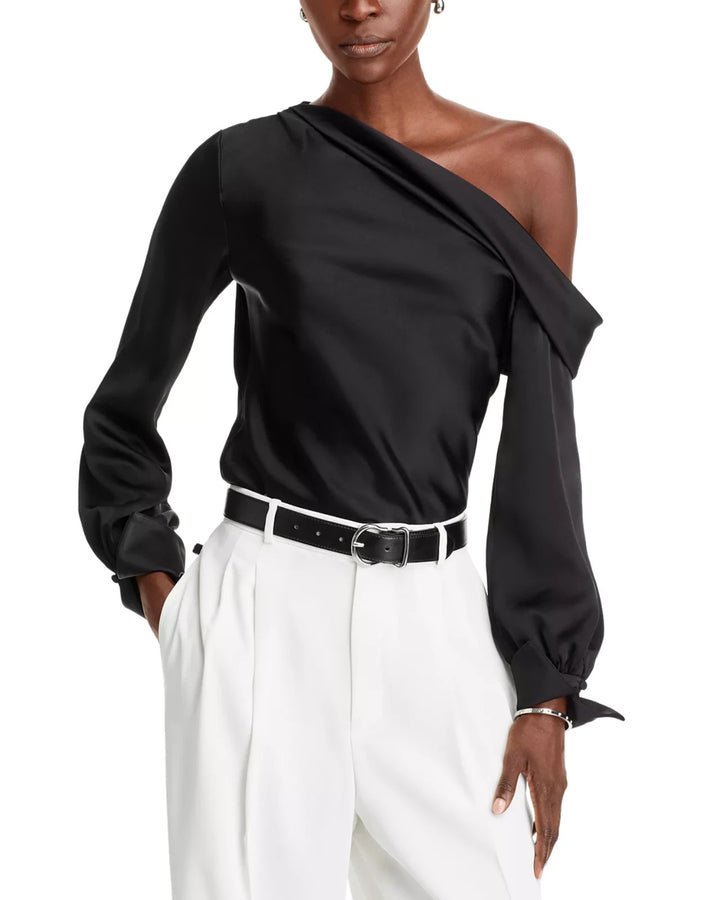 SIMKHAI Alice Draped One Shoulder Top MSRP $295