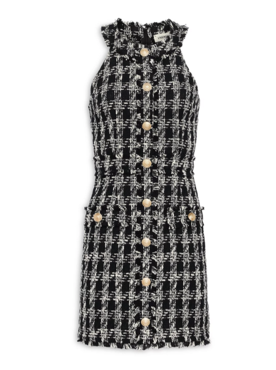 L'AGENCE Jade Tweed Mini Dress MSRP $475