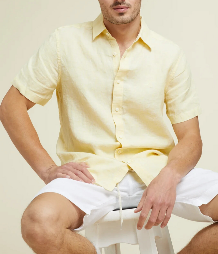 Nautica Men's Sustainably Crafted Linen Short-Sleeve Shirt MSRP $79 Size M