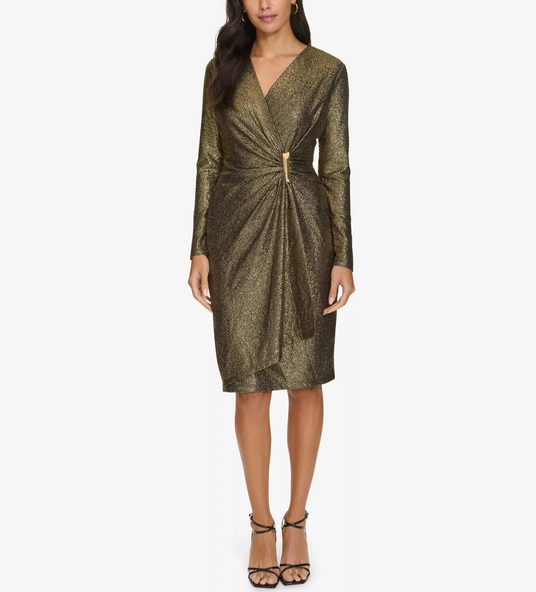 Calvin Klein Women's Long-Sleeve Wrap Dress MSRP $139