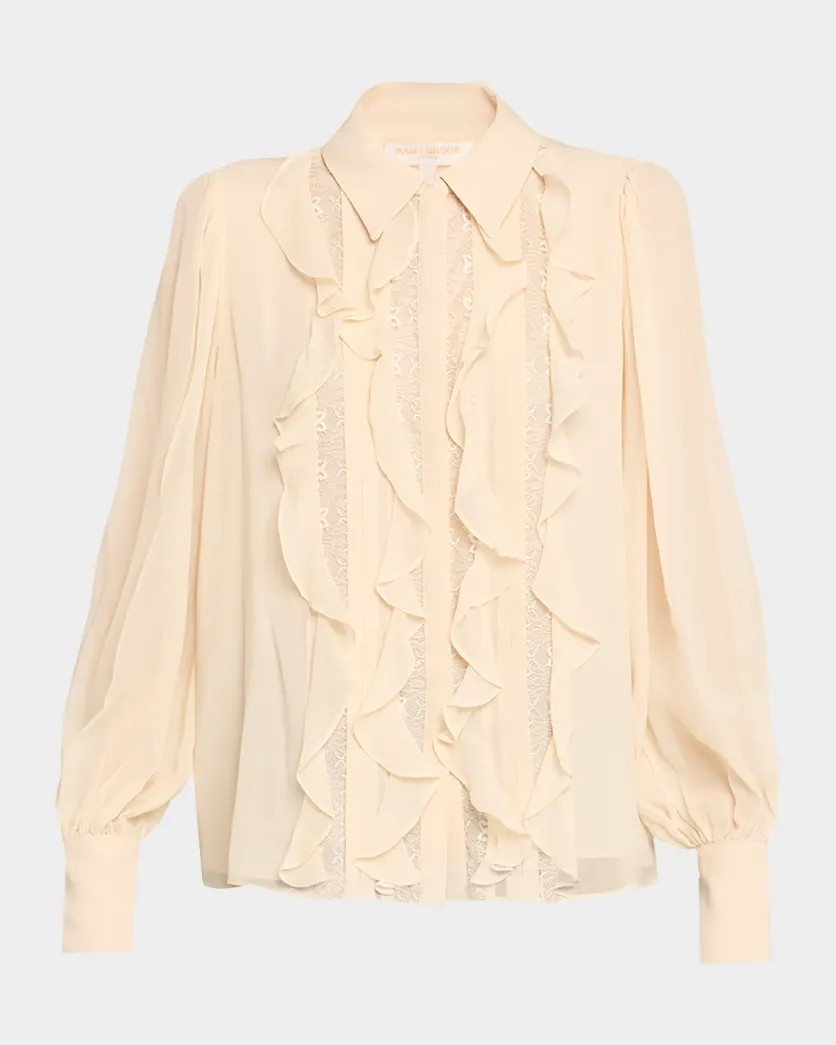 Ramy Brook Claire Blouse Bone MSRP $395