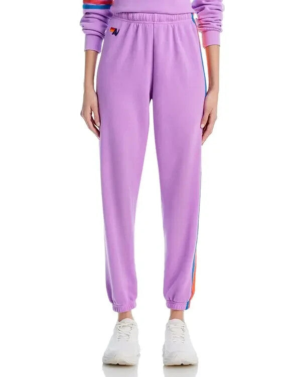 Aviator Nation Rainbow-Stripe Sweatpants MSRP $156