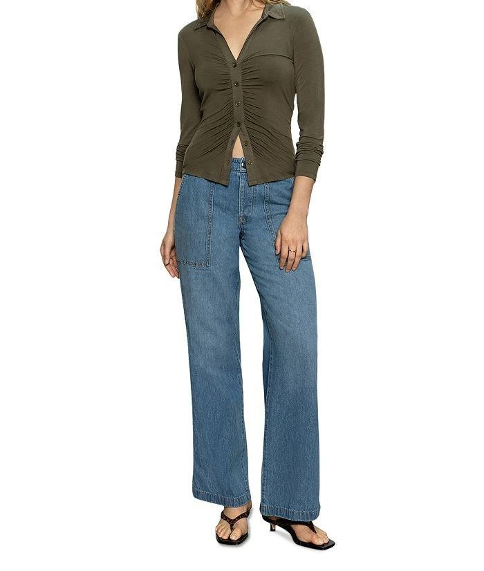 Sanctuary High Rise Wide Leg Straight Jeans MSRP $139