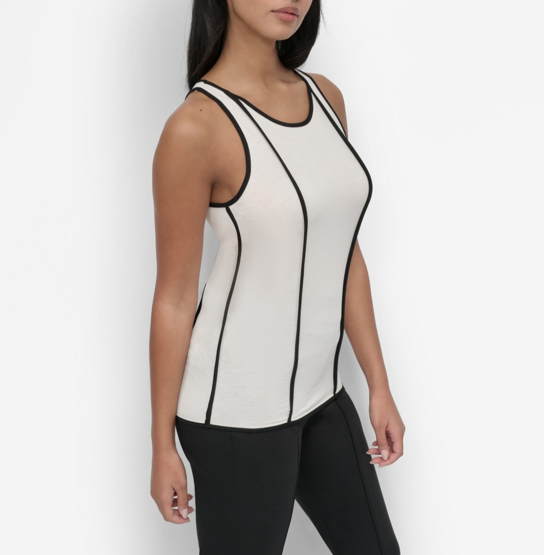 DKNY Women's Contrast Trim Tank Top  MSRP $59