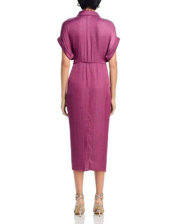 Steve Madden Tori Tie-Front Midi Shirtdress MSRP $99