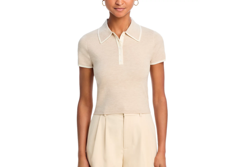 Alice and Olivia Meda Polo Sweater MSRP $330