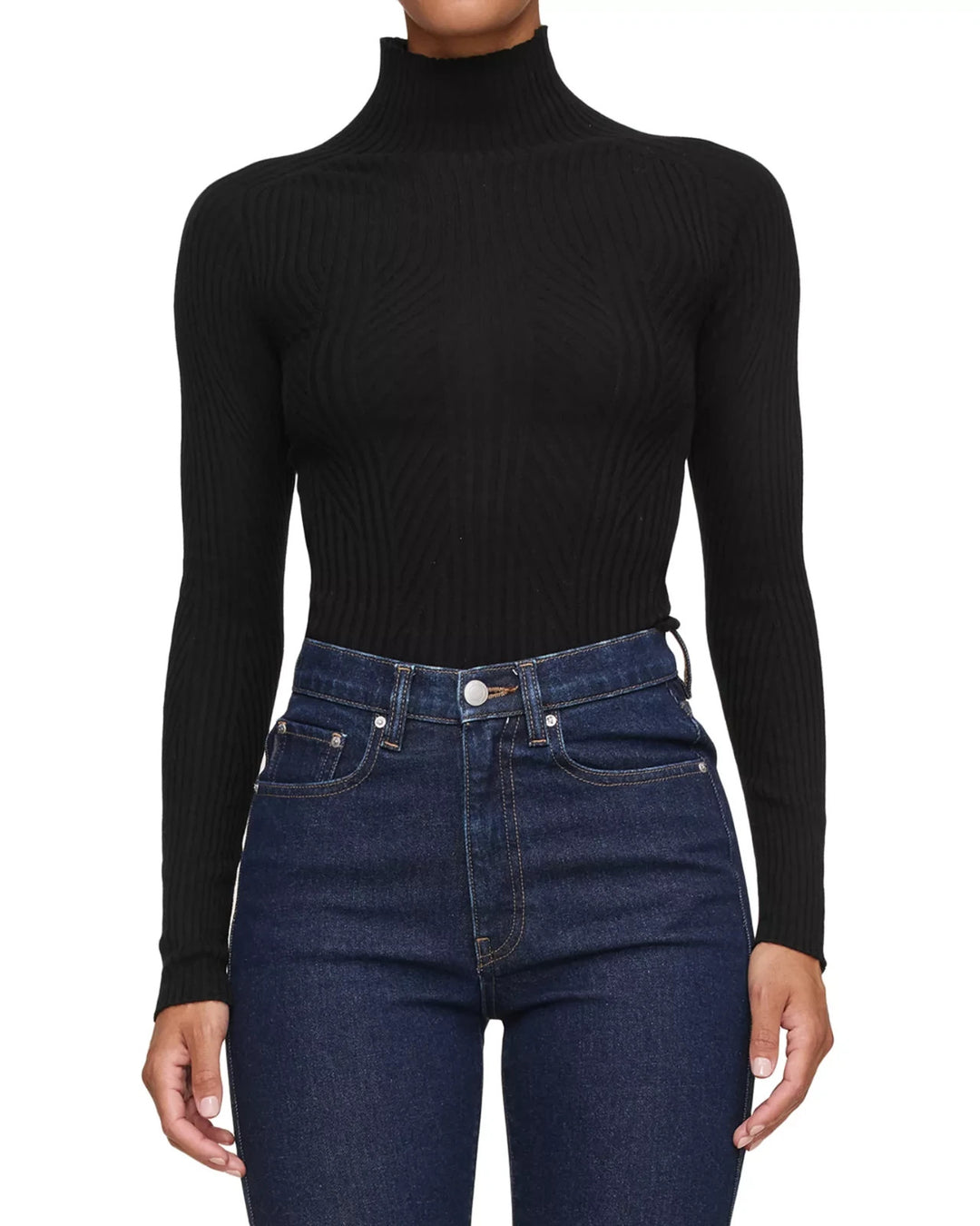 DL1961 Rib Knit Turtleneck Sweater MSRP $269