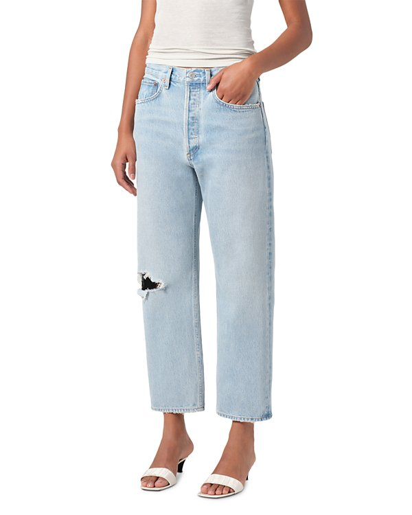 AGOLDE 90's Mid Rise Cropped Straight Leg Jeans MSRP $238
