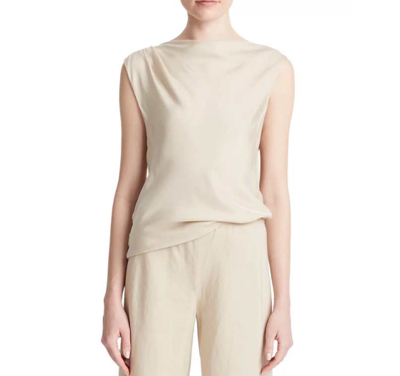Vince Asymmetric Draped Top MSRP $295