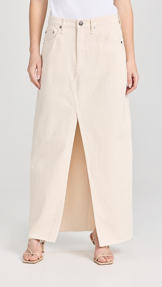 rag & bone Avery Cotton Center Slit Maxi Skirt MSRP $258