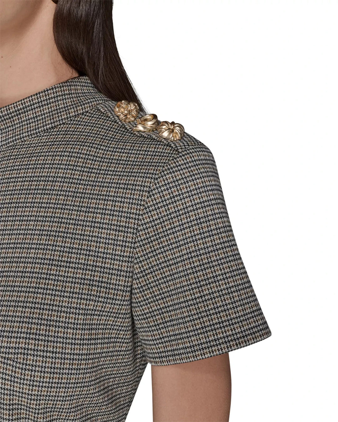 KARL LAGERFELD PARIS Mini Houndstooth Print Dress  MSRP $138