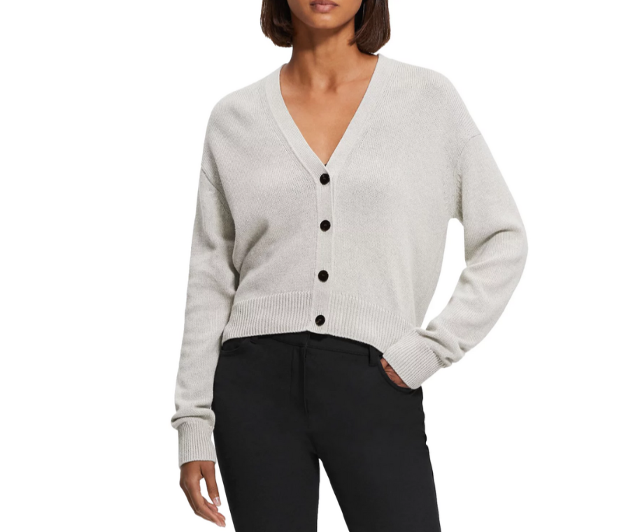 Theory Cotton & Cashmere Cardigan MSRP $345
