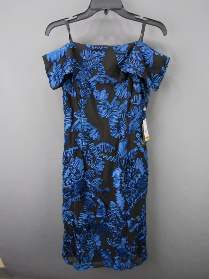 Adrianna Papell Women's Soutache Off-The-Shoulder Sheath Dress MSRP $189.00