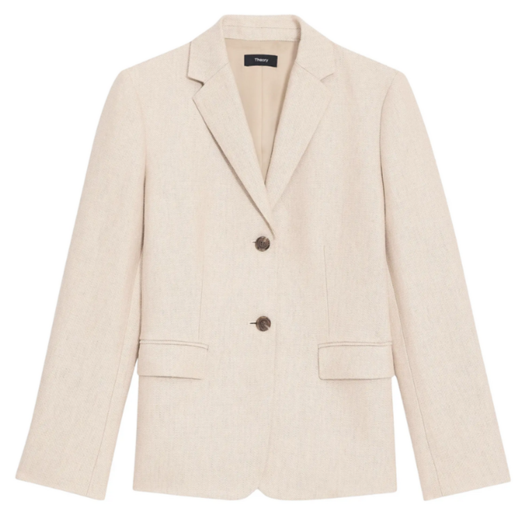 Theory Linen Slim Two Button Blazer MSRP $495