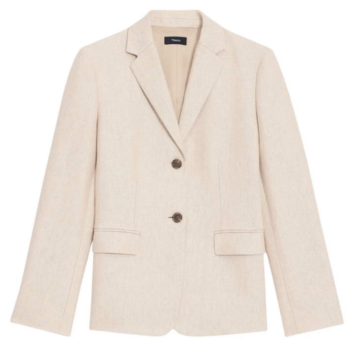 Theory Linen Slim Two Button Blazer MSRP $495