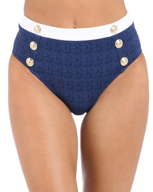 L'AGENCE Vanessa Color Blocked Bikini Bottoms MSRP $197