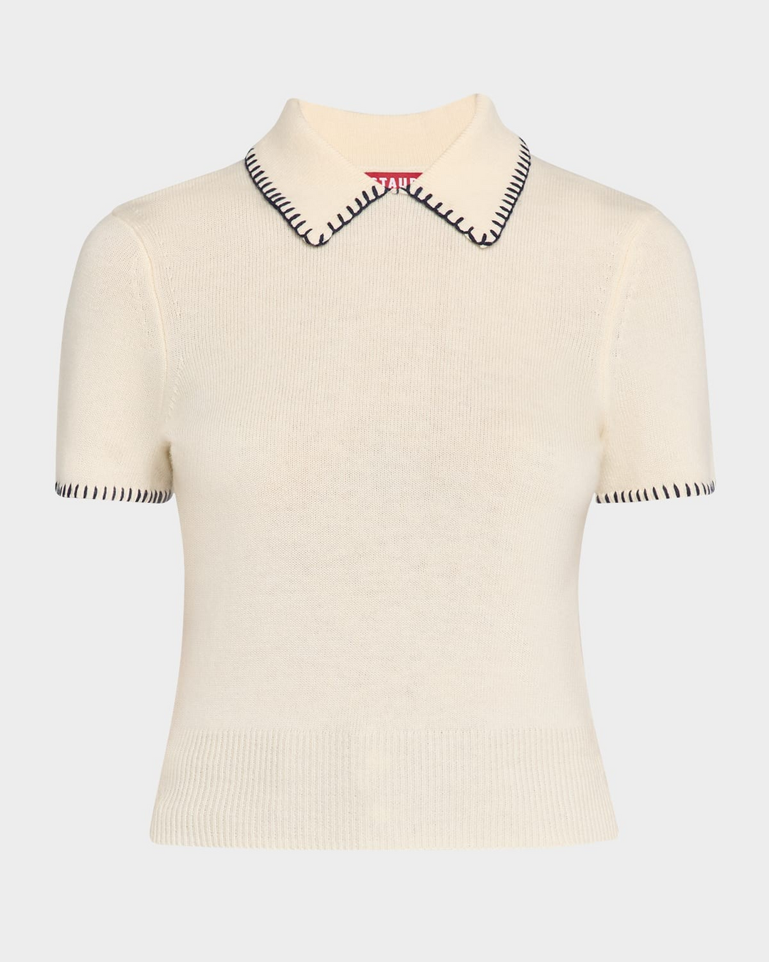 Staud Windsor Whip Stitch Trim Top MSRP $265